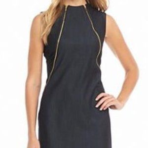 Calvin Klein Sleeveless Double Zipper Sheath Dress